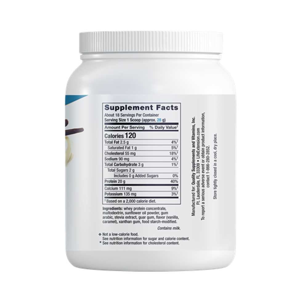 Life Extension Wellness Code® Whey Protein Concentrate (vanilla) 500 Grams thumbnail 2
