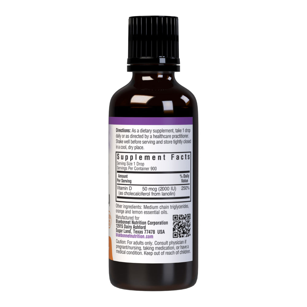 Bluebonnet Nutrition Liquid Vitamin D3 Drops 50 Mcg (2000 Iu)30 Ml thumbnail 2