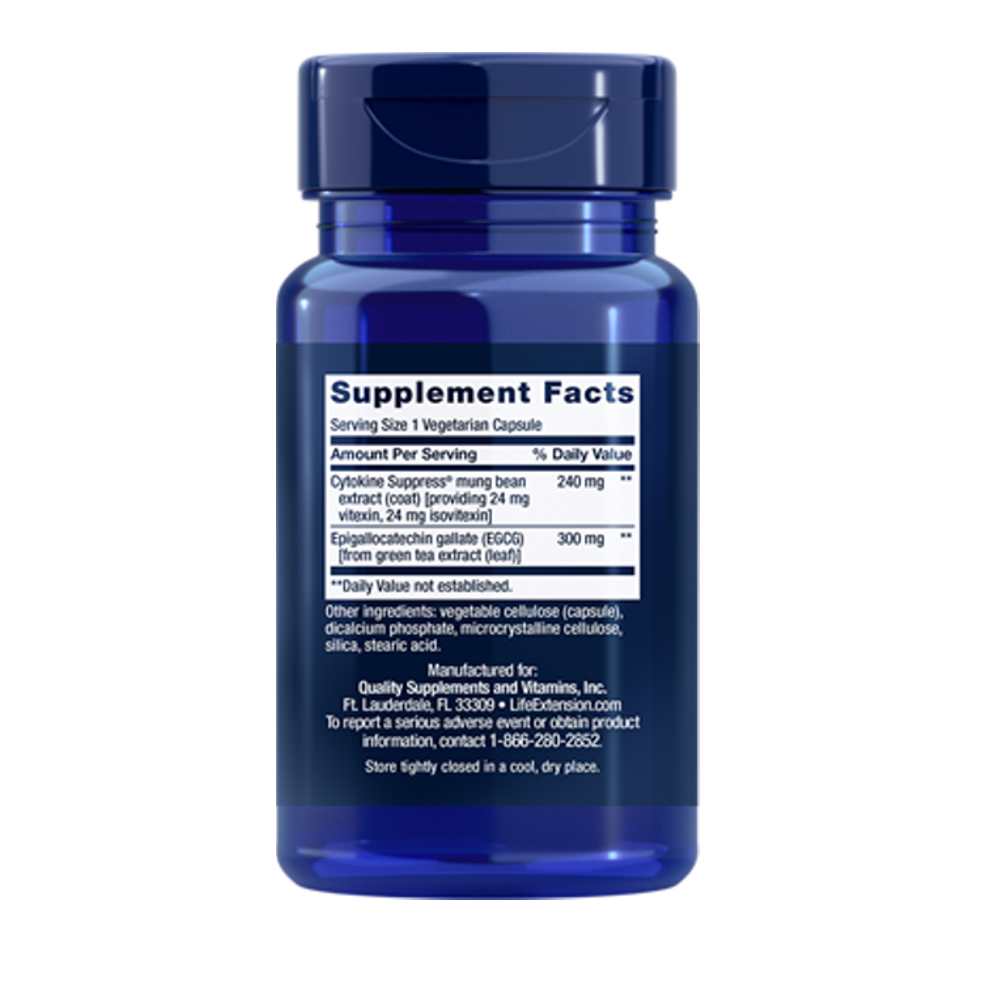 Life Extension Cytokine Suppress® with Egcg – 30 Vegetarian Capsules thumbnail 2
