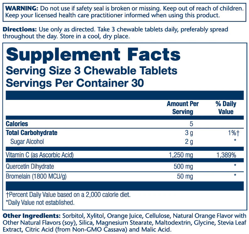 Solaray Qbc Plex Quercetin & Bromelain 90 Chewables thumbnail 2