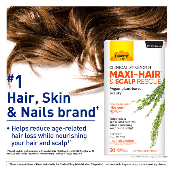 Country Life Vitamins Maxi-Hair® & Scalp Rescue 30 Softgels thumbnail 2