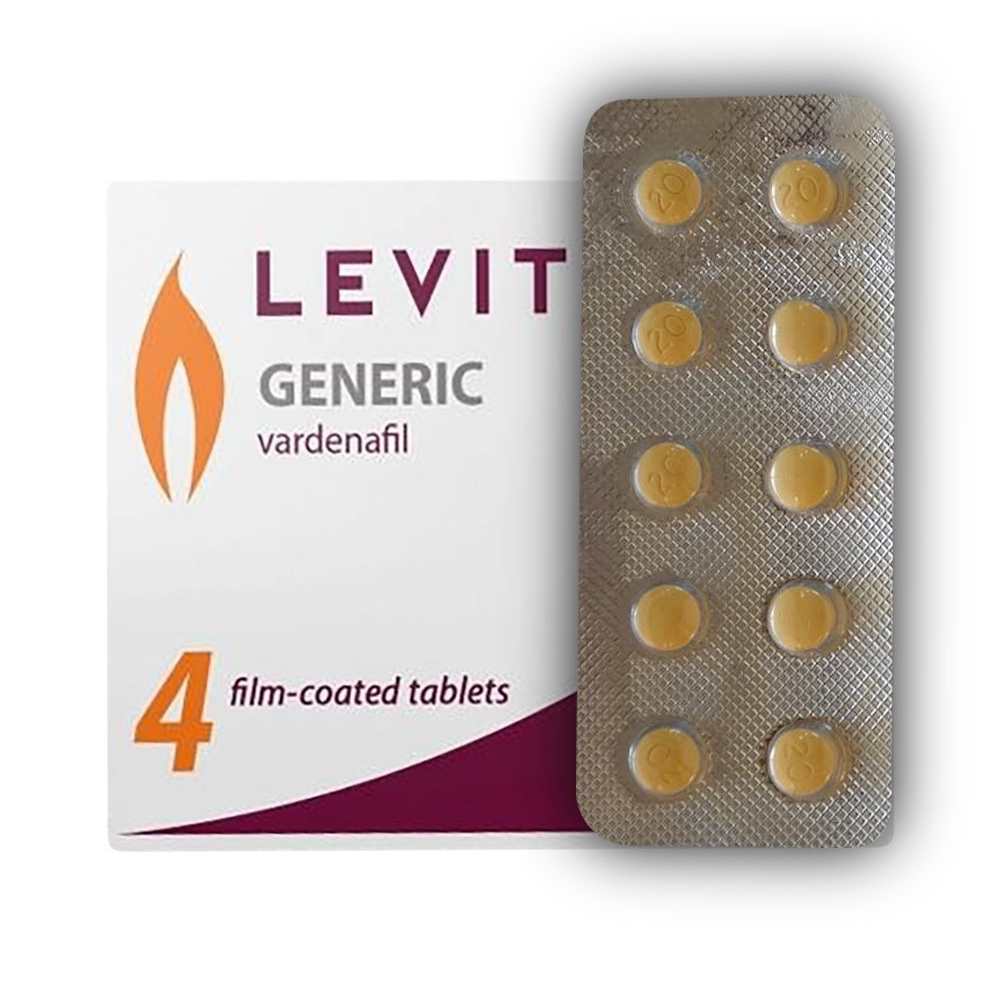 Levitra 20mg Generika Vardenafil – 4 Film-Coated Tablets thumbnail 2