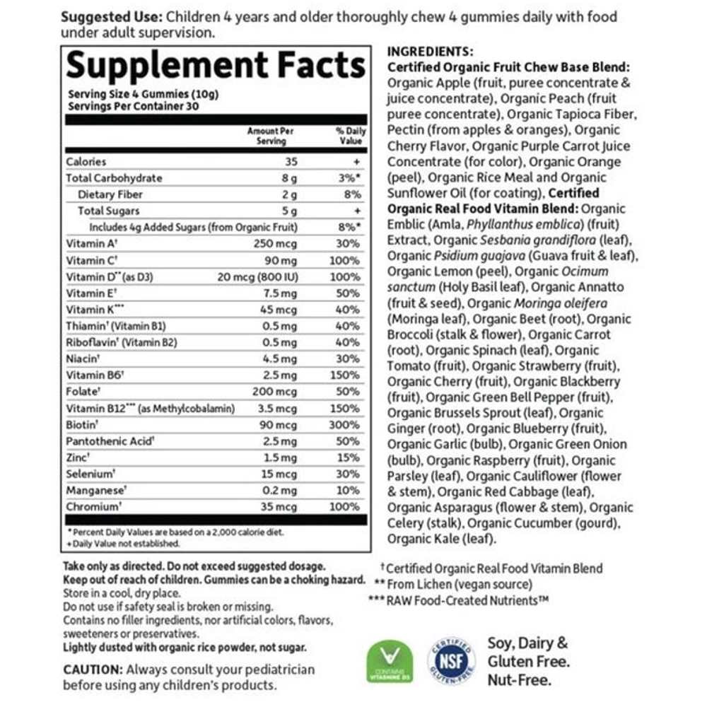Garden of Life Organics Kids Multi Cherry 120 Gummies thumbnail 2