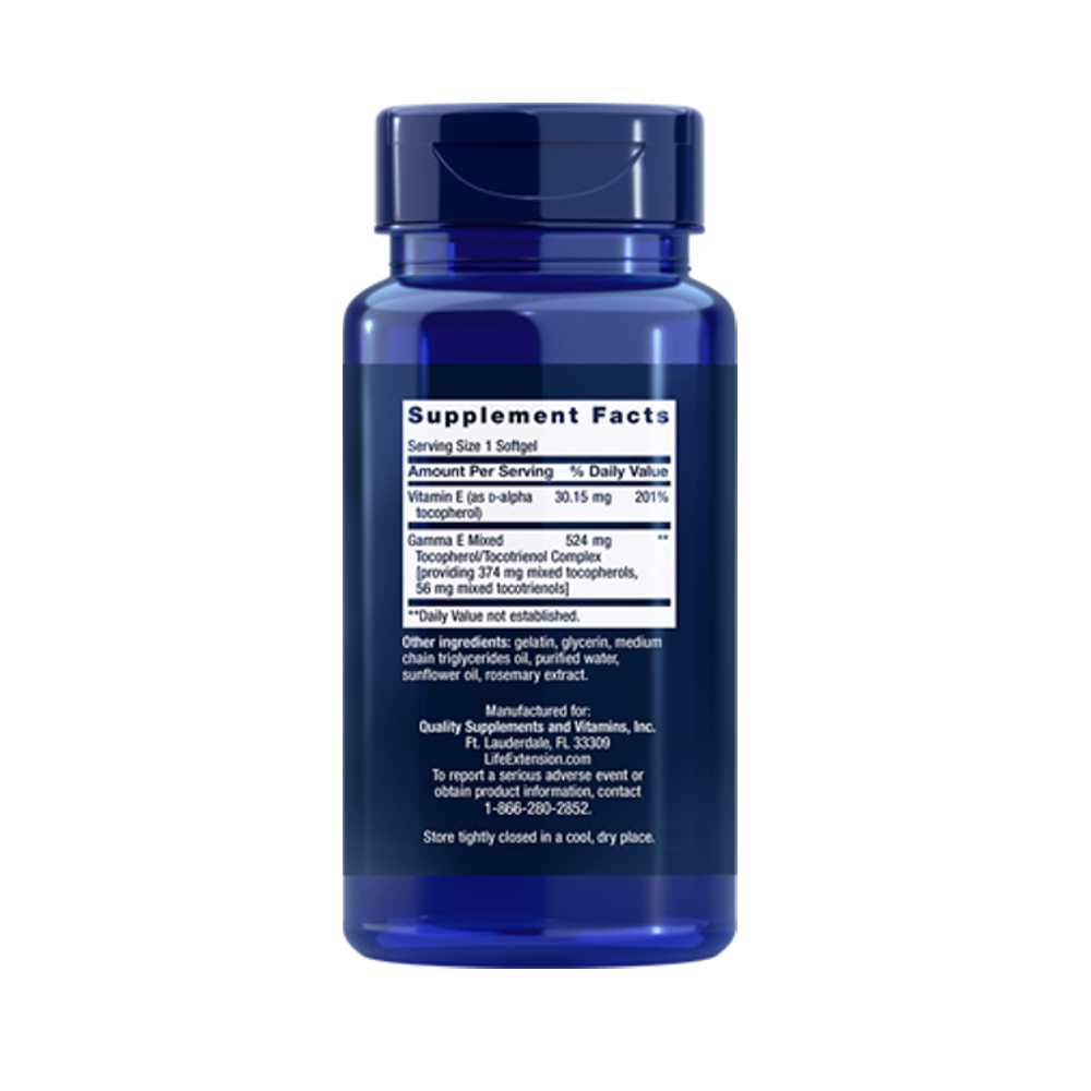 Life Extension Gamma E Mixed Tocopherols & Tocotrienols – 60 Softgels thumbnail 2