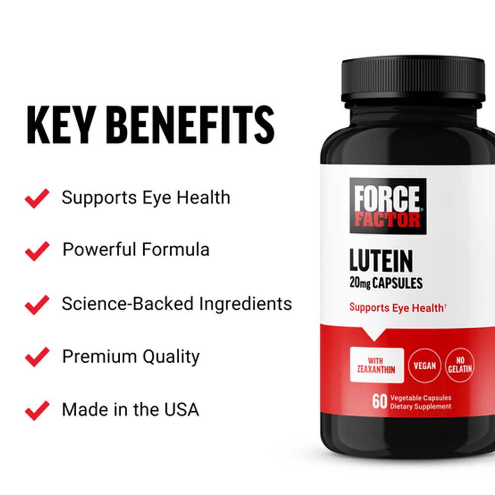 Force Factor Lutein – 60 Capsules thumbnail 2