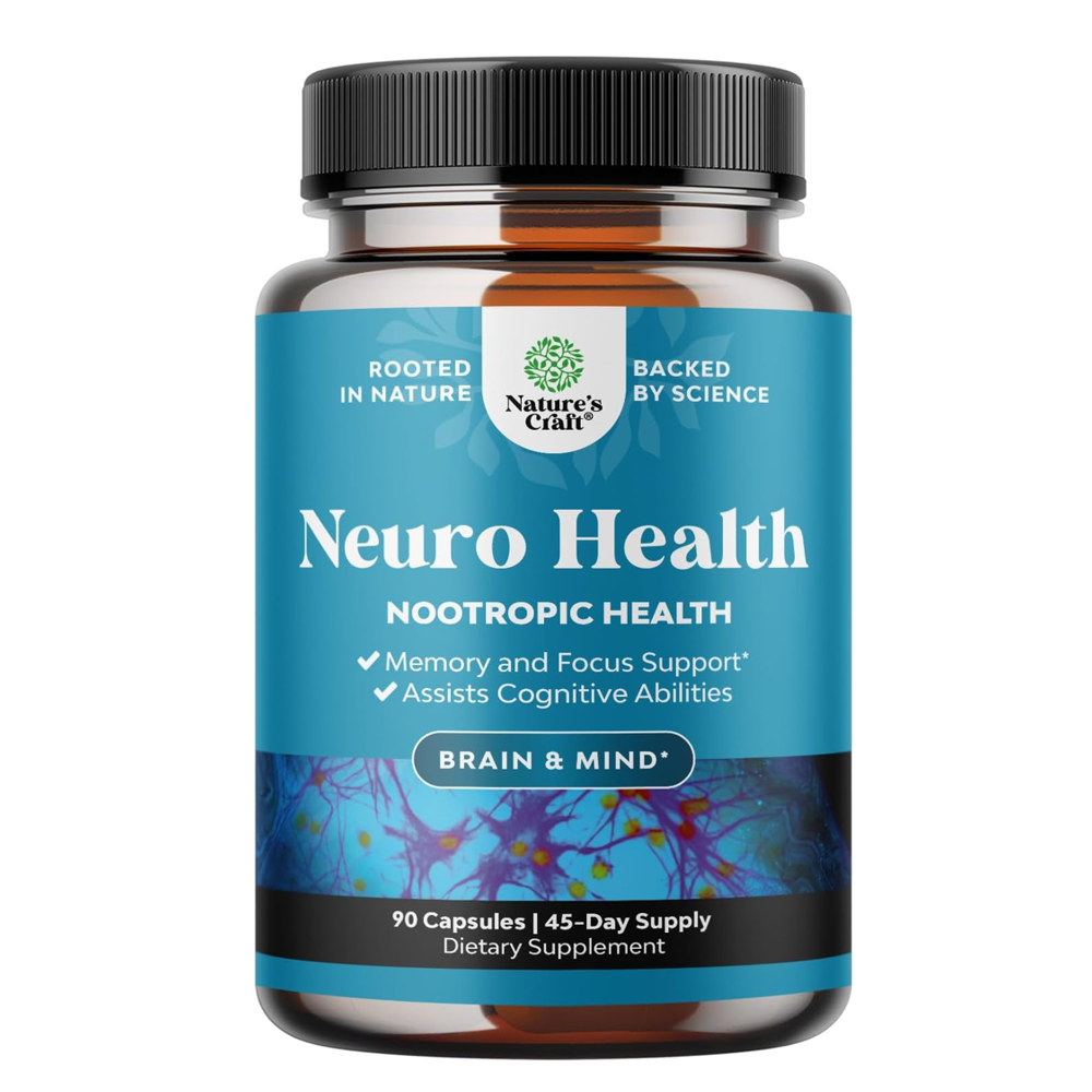 Nature's Craft Neuro Health – Memory & Focus Nootropic, 90 Capsules (45-Day Supply) thumbnail 2