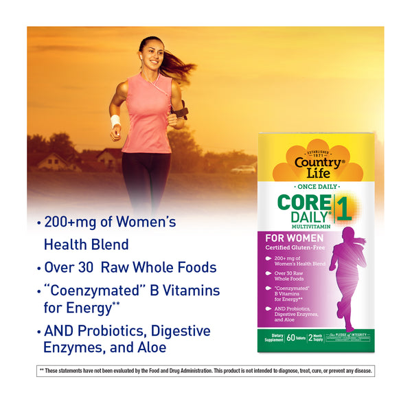 Country Life Vitamins Core Daily-1® for Women Multivitamin 60 Tabs thumbnail 2