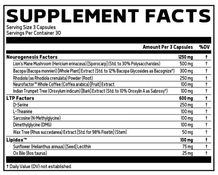 Glaxon Neuro 365 - Non Stim Nootropic 90 Caps thumbnail 2