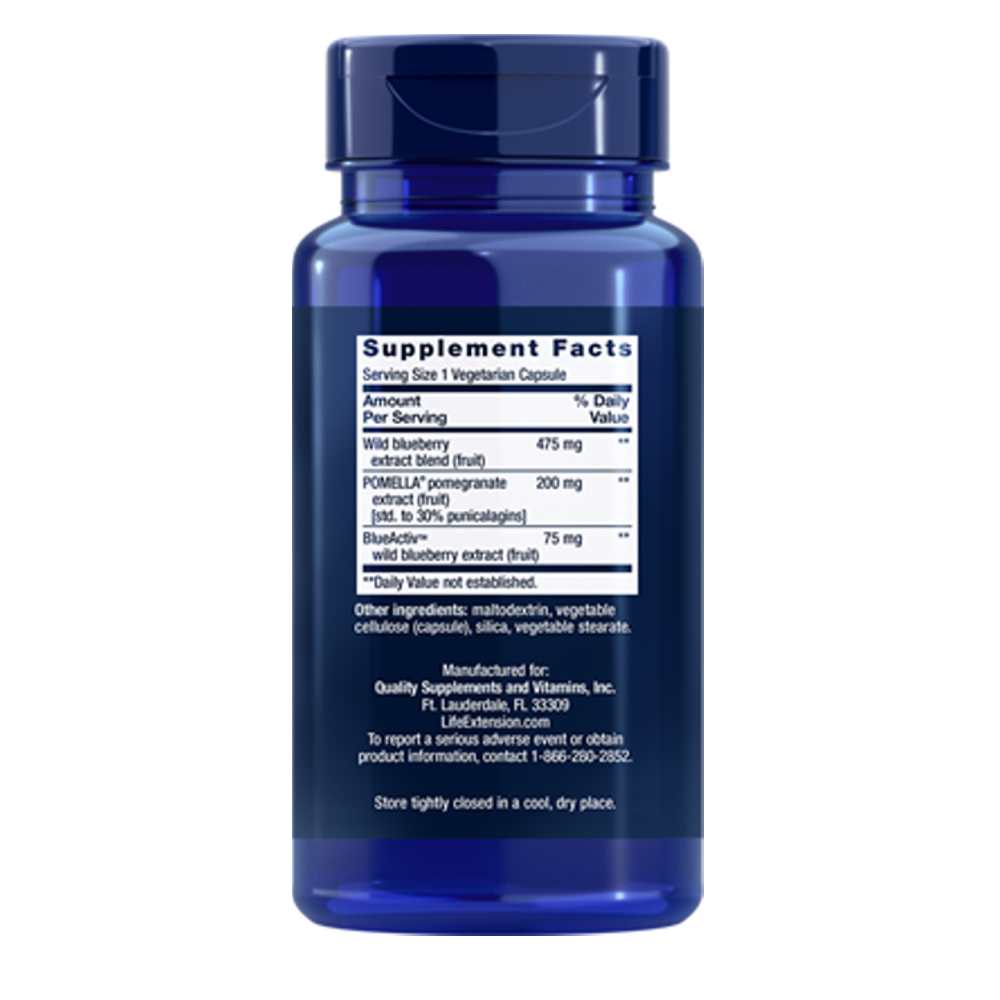 Life Extension Blueberry Extract & Pomegranate – 60 Vegetarian Capsules thumbnail 2