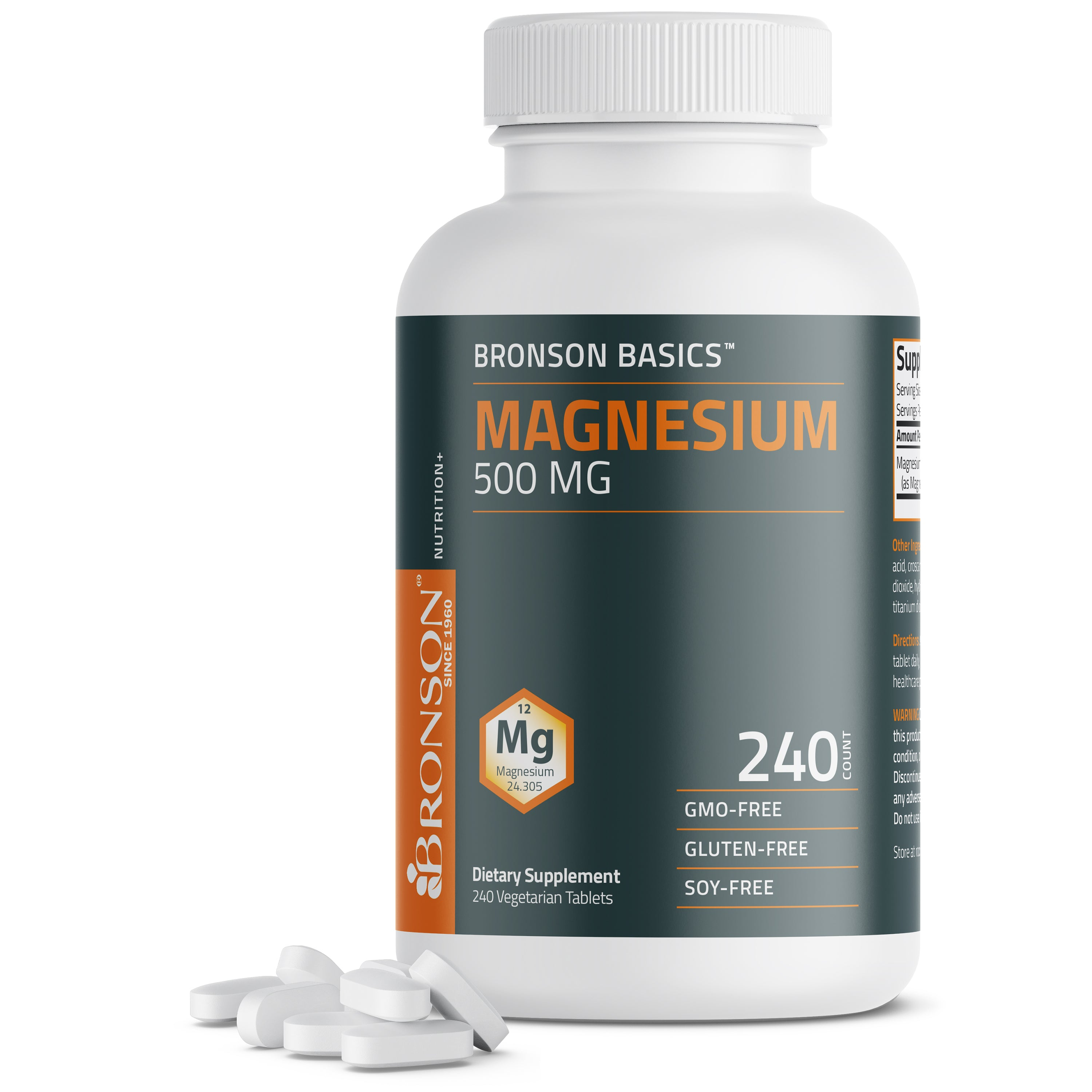 Bronson Vitamins Magnesium 500 Mg 120 Tabs thumbnail 2