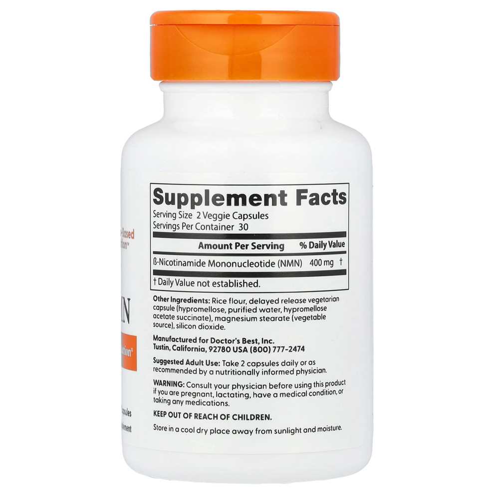 Doctor’s Best NMN 400mg 60 Delayed-Release Capsules thumbnail 2