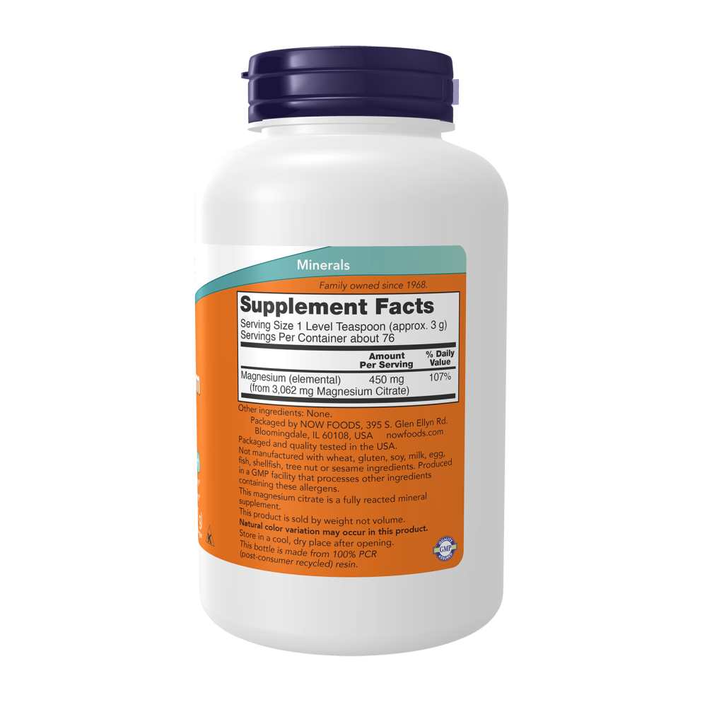 Now Foods Magnesium Citrate Pure Powder – 227g thumbnail 2