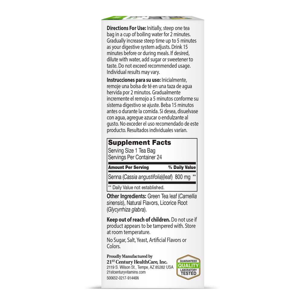 21st Century Herbal Slimming Tea Lemon-Lime 24 Tea Bags thumbnail 2