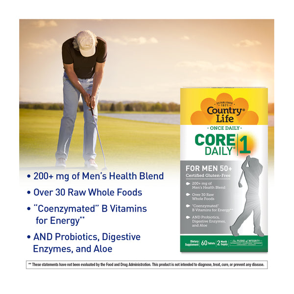 Country Life Vitamins Core Daily-1 ® for Men 50+ Multivitamin 60 Tabs thumbnail 2