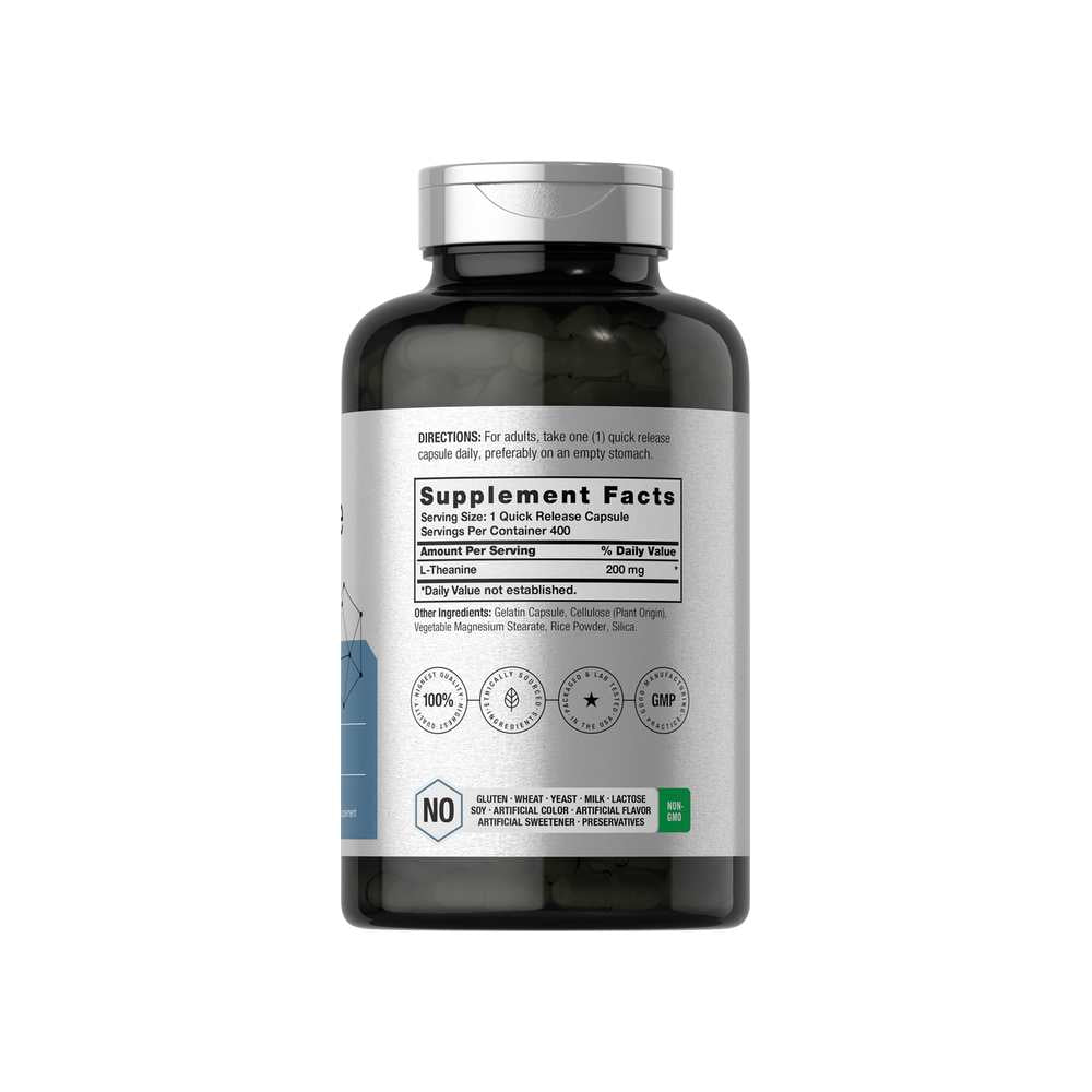 Horbäach L-Theanine 200mg | 400 Capsules thumbnail 2