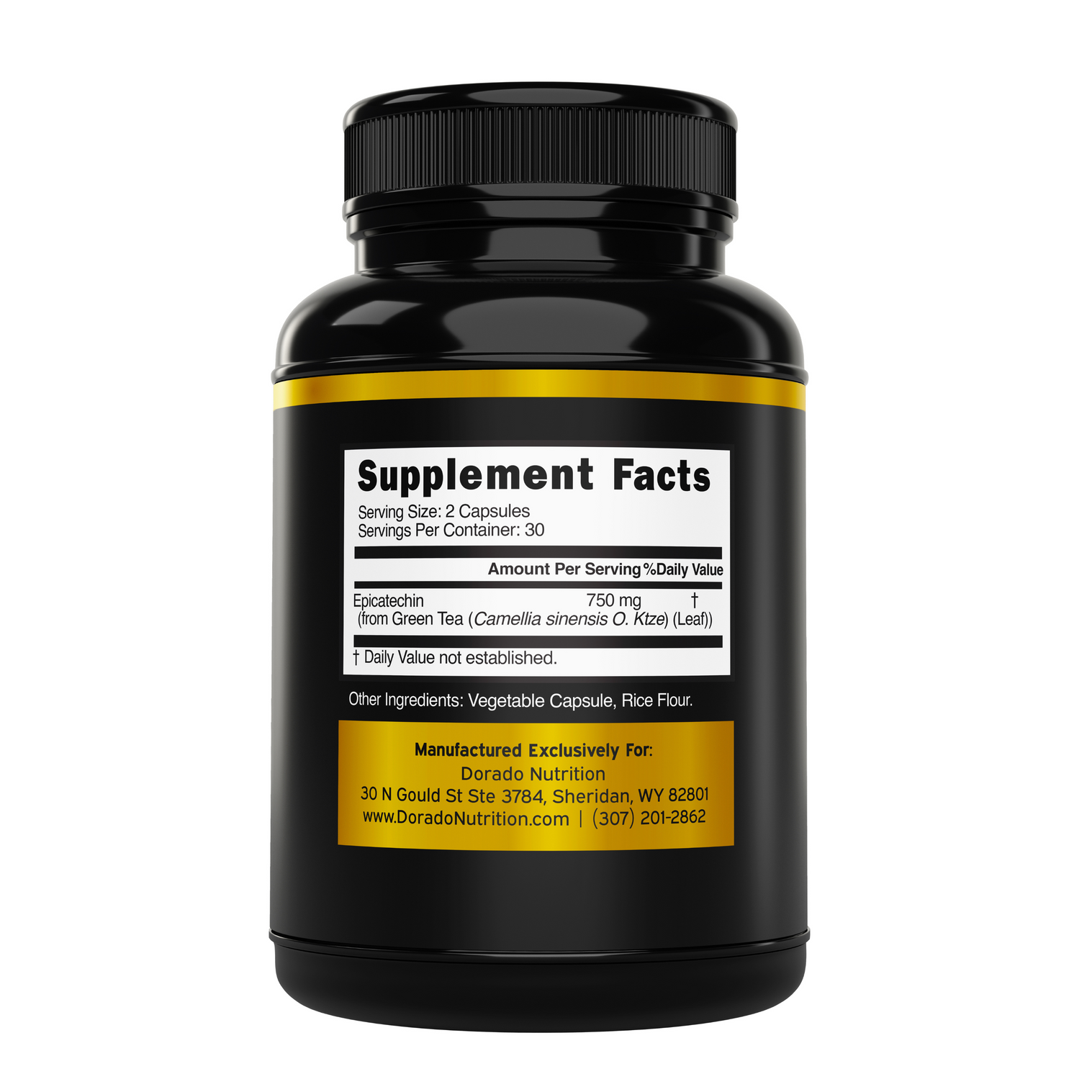 Dorado Nutrition Epicatechin (750mg) 60 Caps thumbnail 2