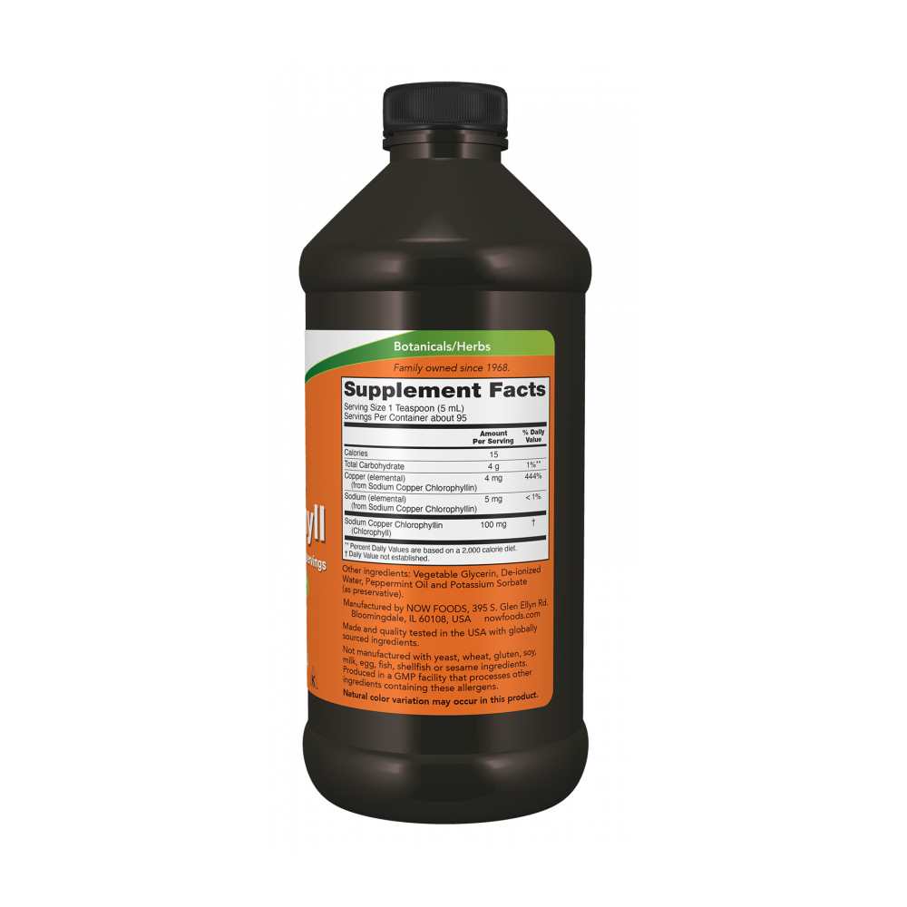 Now Foods Liquid Chlorophyll – Internal Deodorizer & Detox – 16 Oz thumbnail 2