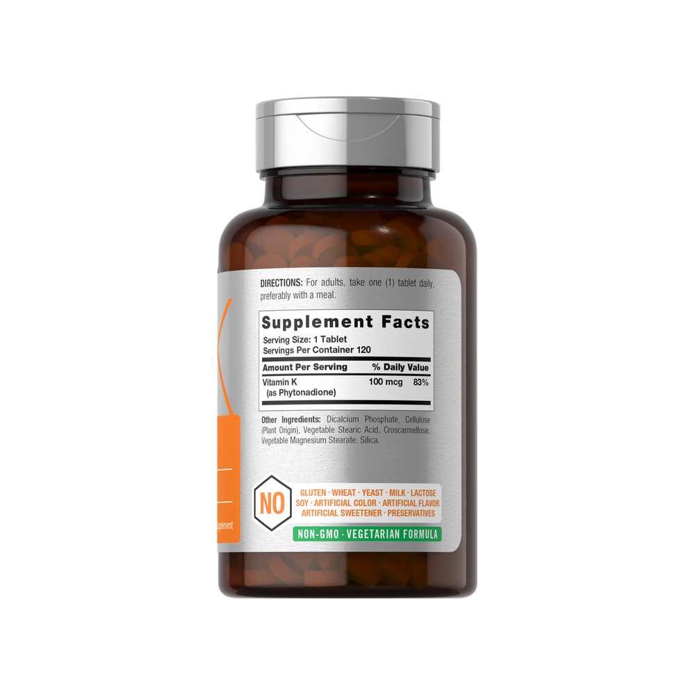 Horbäach Vitamin K 100mcg | 120 Tablets thumbnail 2