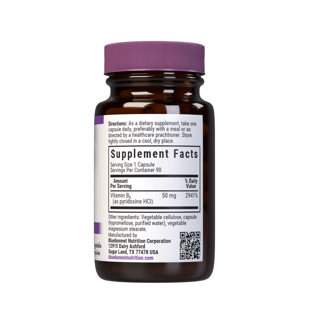 Bluebonnet Nutrition Vitamin B6 50 Mg 90 Caps thumbnail 2