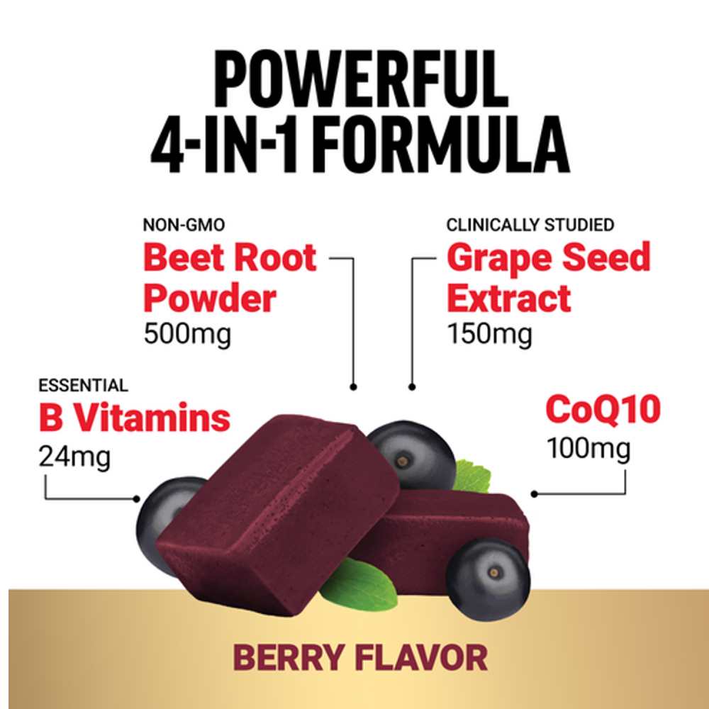 Force Factor Total Beets Ultimate Heart Health Berry – 60 Soft Chews thumbnail 2