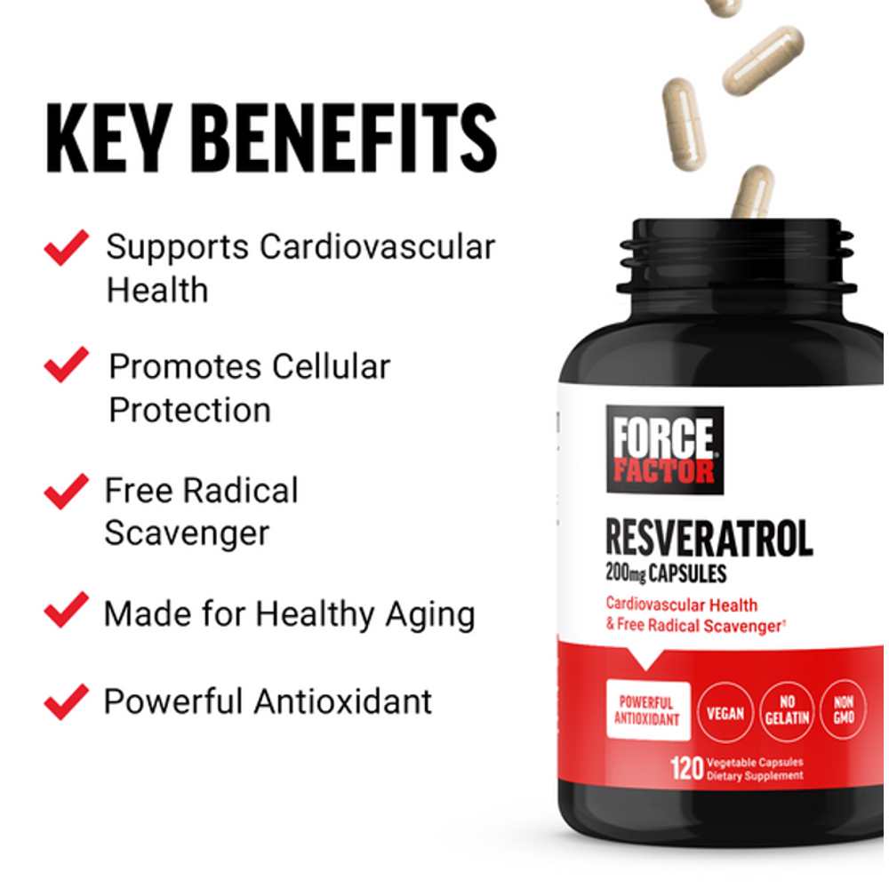 Force Factor Resveratrol – 120 Capsules thumbnail 2