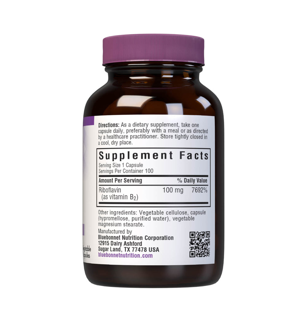 Bluebonnet Nutrition Vitamin B2 100 Mg 100 Caps thumbnail 2