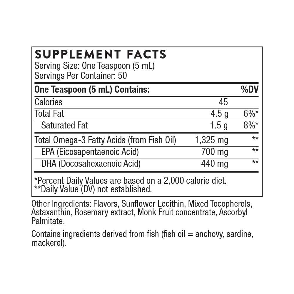 Thorne Omega Superb 250ml – Lemon Berry Flavor thumbnail 2