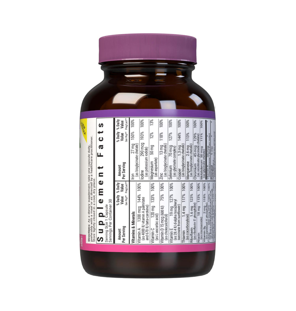 Bluebonnet Nutrition Ladies' One Prenatal Whole Food-Based Multiple 30 Caps thumbnail 2