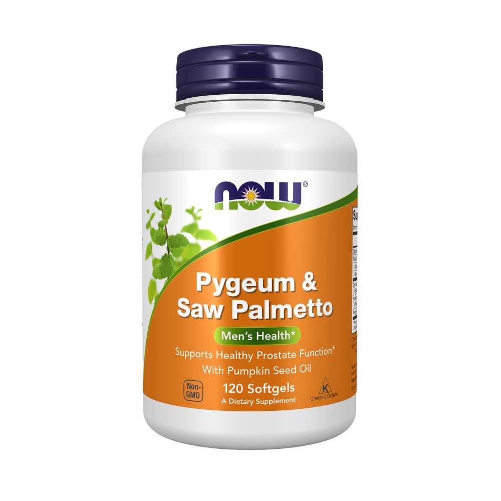 Now Foods Pygeum & Saw Palmetto – Prostate Health Support – 60 Softgels thumbnail 2