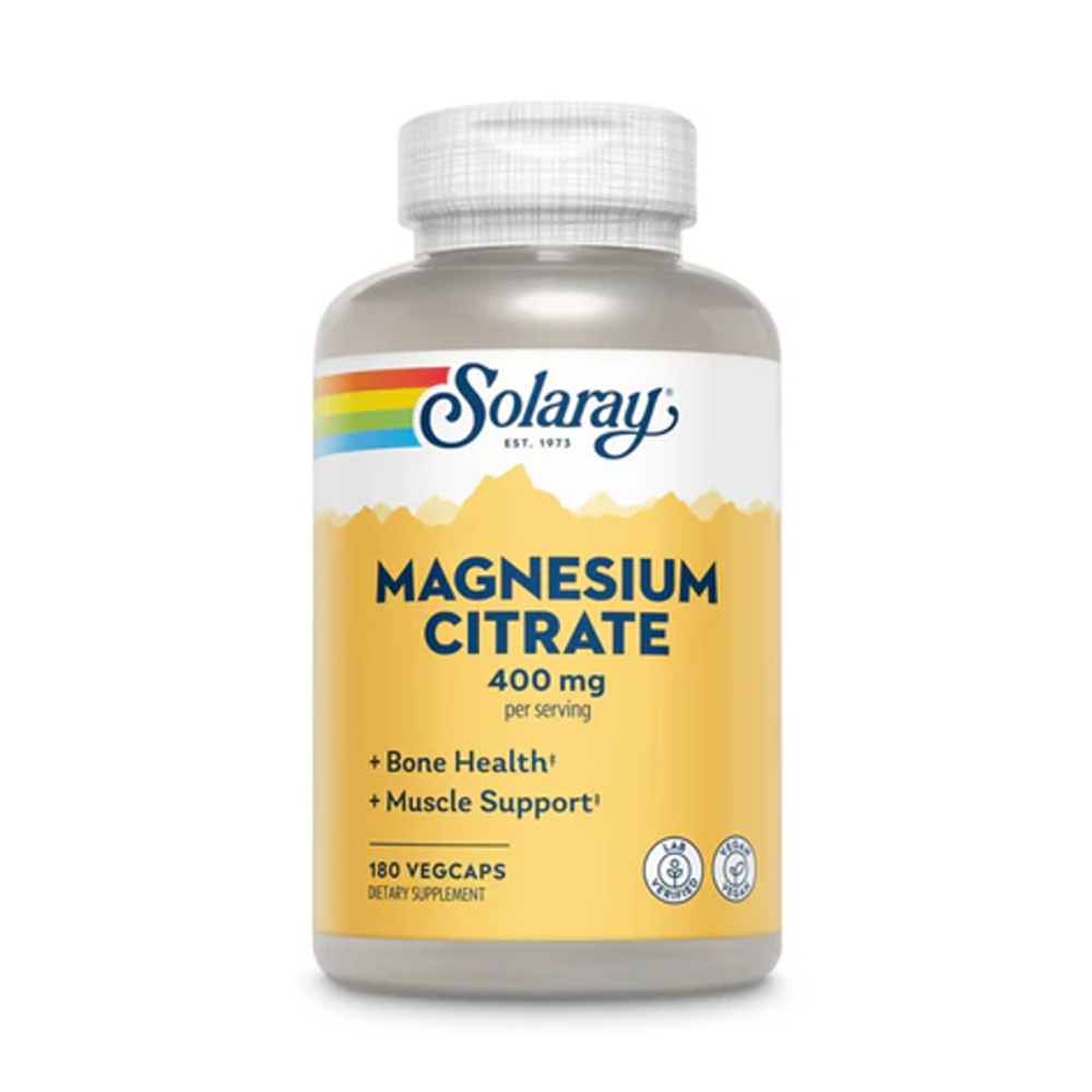 Solaray Magnesium Citrate 400mg - FDA Approved - Bone Health & Muscle Support - 180 VegCaps thumbnail 4
