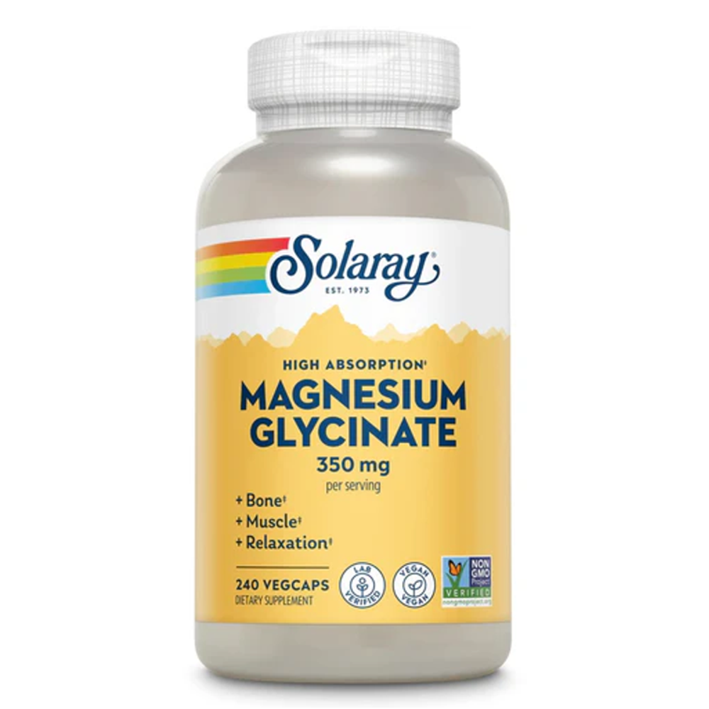 Solaray Magnesium Glycinate 350mg New Update Bottle thumbnail 5