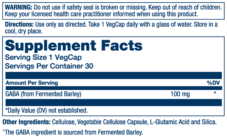 Solaray Plant-Sourced Gaba 30 Caps thumbnail 2