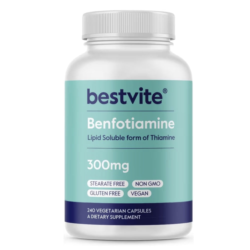 BestVite Benfotiamine – Lipid-Soluble Thiamine – 300mg – 60 Vegetarian Capsules thumbnail 3