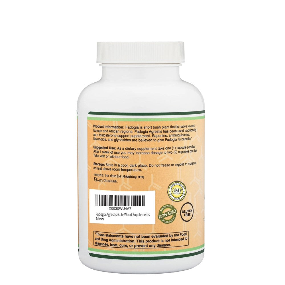 Double Wood Supplements Fadogia Agrestis 600mg - Men's Health Dietary Supplement (180 Capsules) thumbnail 3