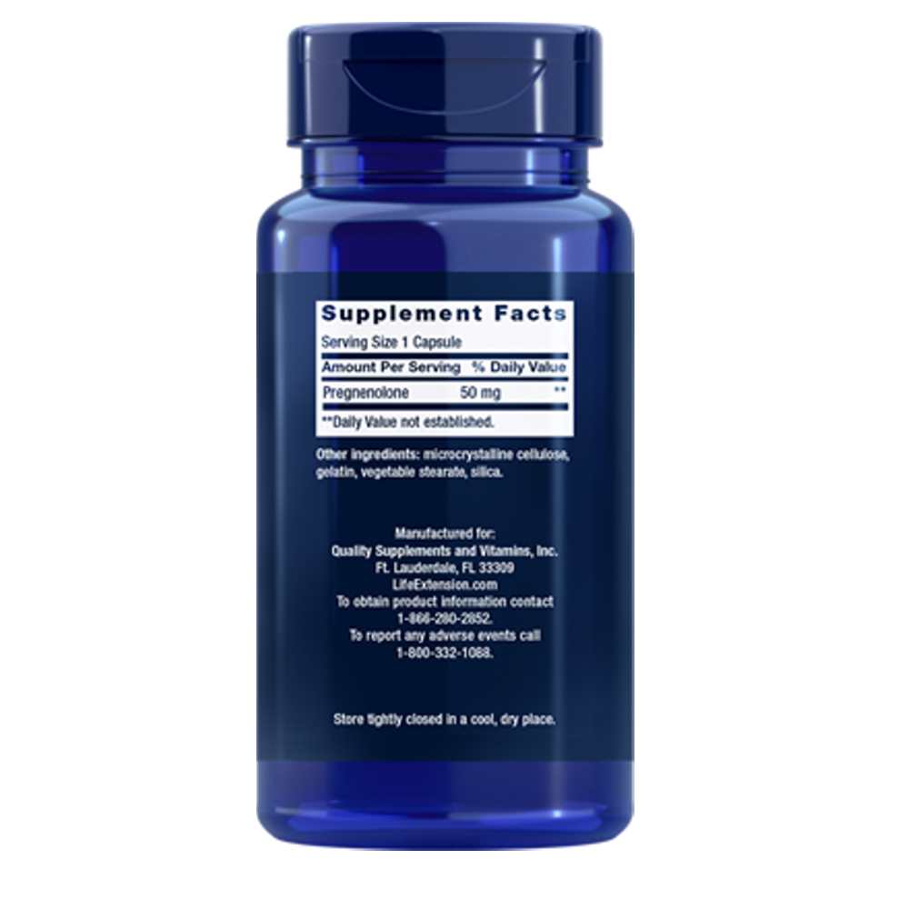 Life Extension Pregnenolone 50 Mg, 100 Capsules thumbnail 2
