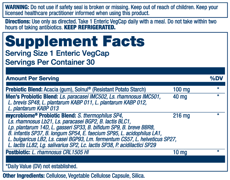 Solaray Mycrobiome Complete Probiotic Men's 30 Caps thumbnail 2