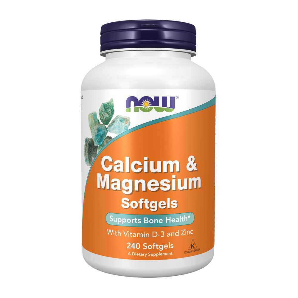 Now Foods Calcium & Magnesium Softgels – with Vitamin D3 & Zinc – Bone Health Support – 120 Softgels thumbnail 2