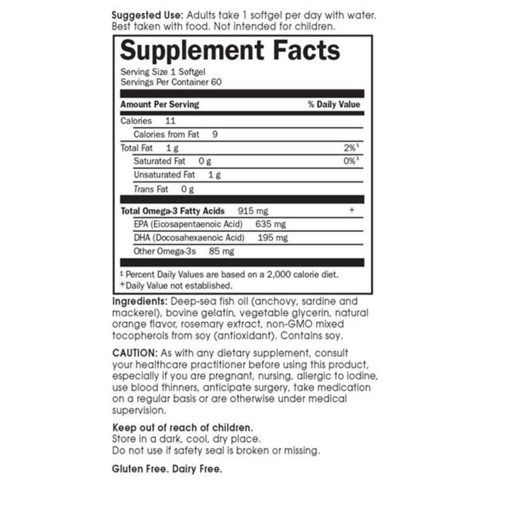 Garden of Life Minami Cardio Omega-3 Fish Oil Orange - 60 Softgels thumbnail 2