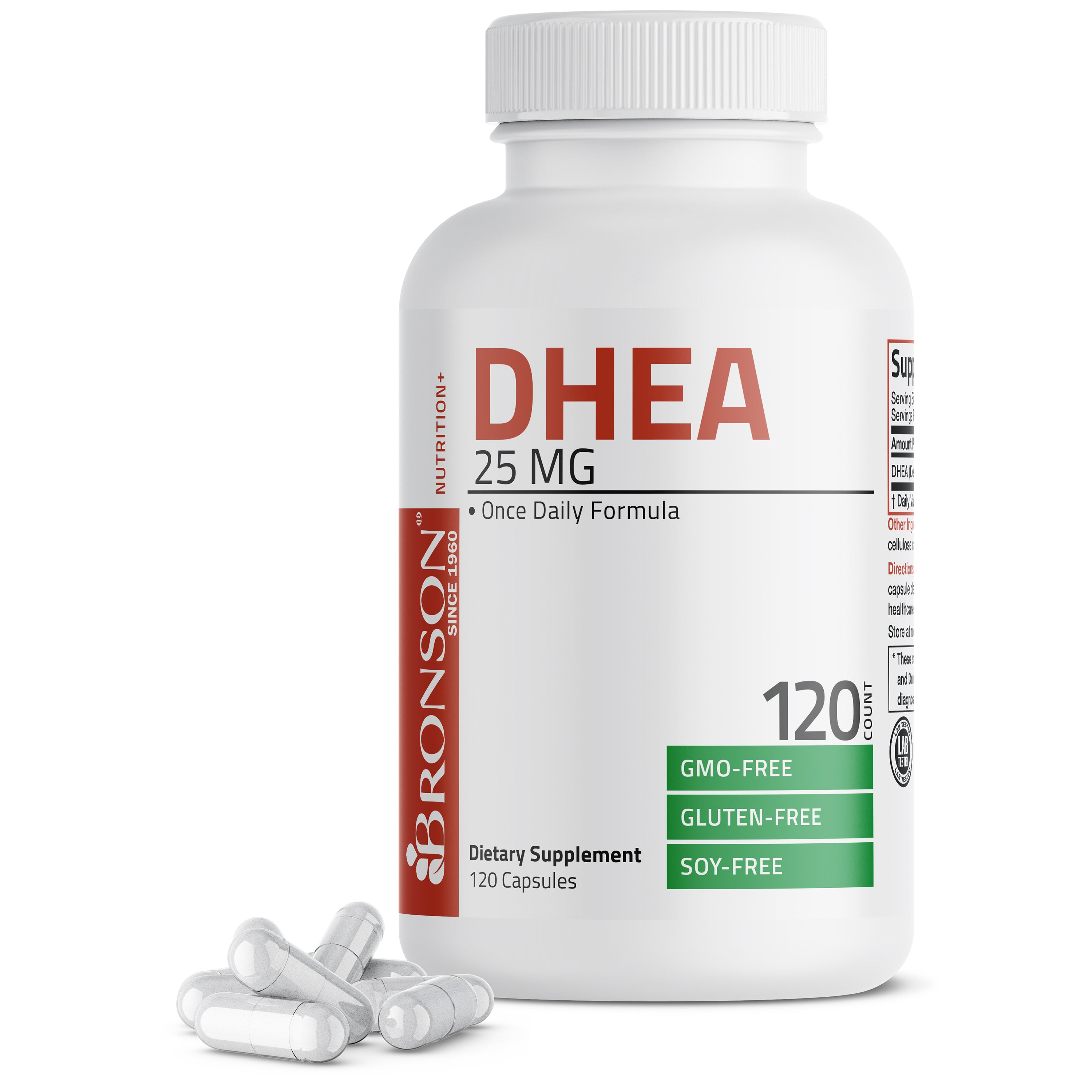 Bronson Vitamins Dhea - 25 Mg 100 Caps thumbnail 2