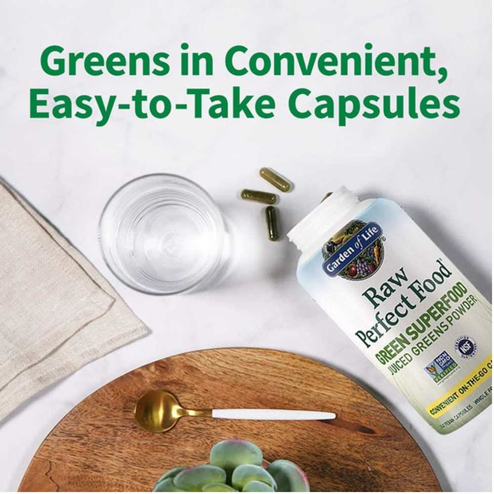 Garden of Life Raw Perfect Food Green Superfood 240 Capsules thumbnail 2