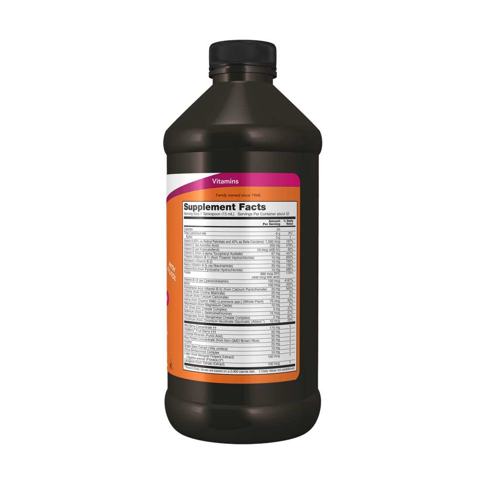 Now Foods Liquid Multi – Liquid Multivitamin & Mineral – Wild Berry Flavor – 16 FL OZ thumbnail 2