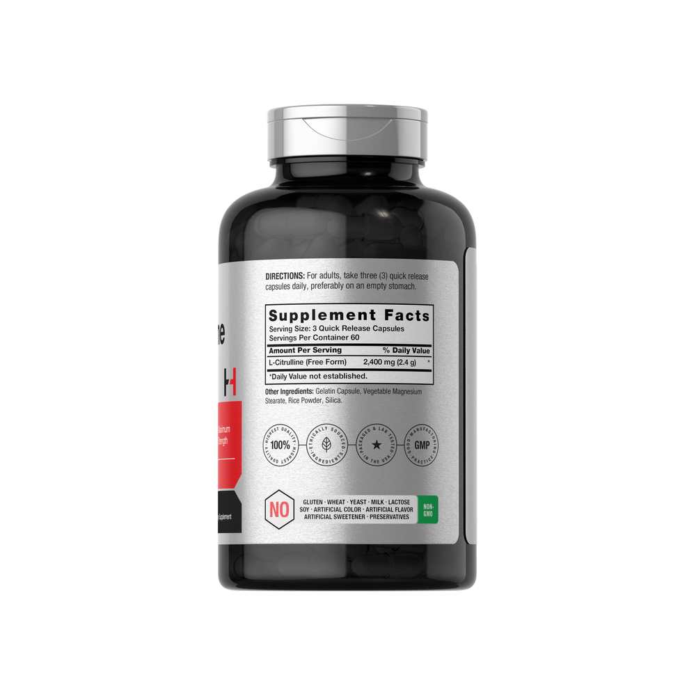 Horbäach L-Citrulline 2400mg per Serving | 180 Capsules thumbnail 2