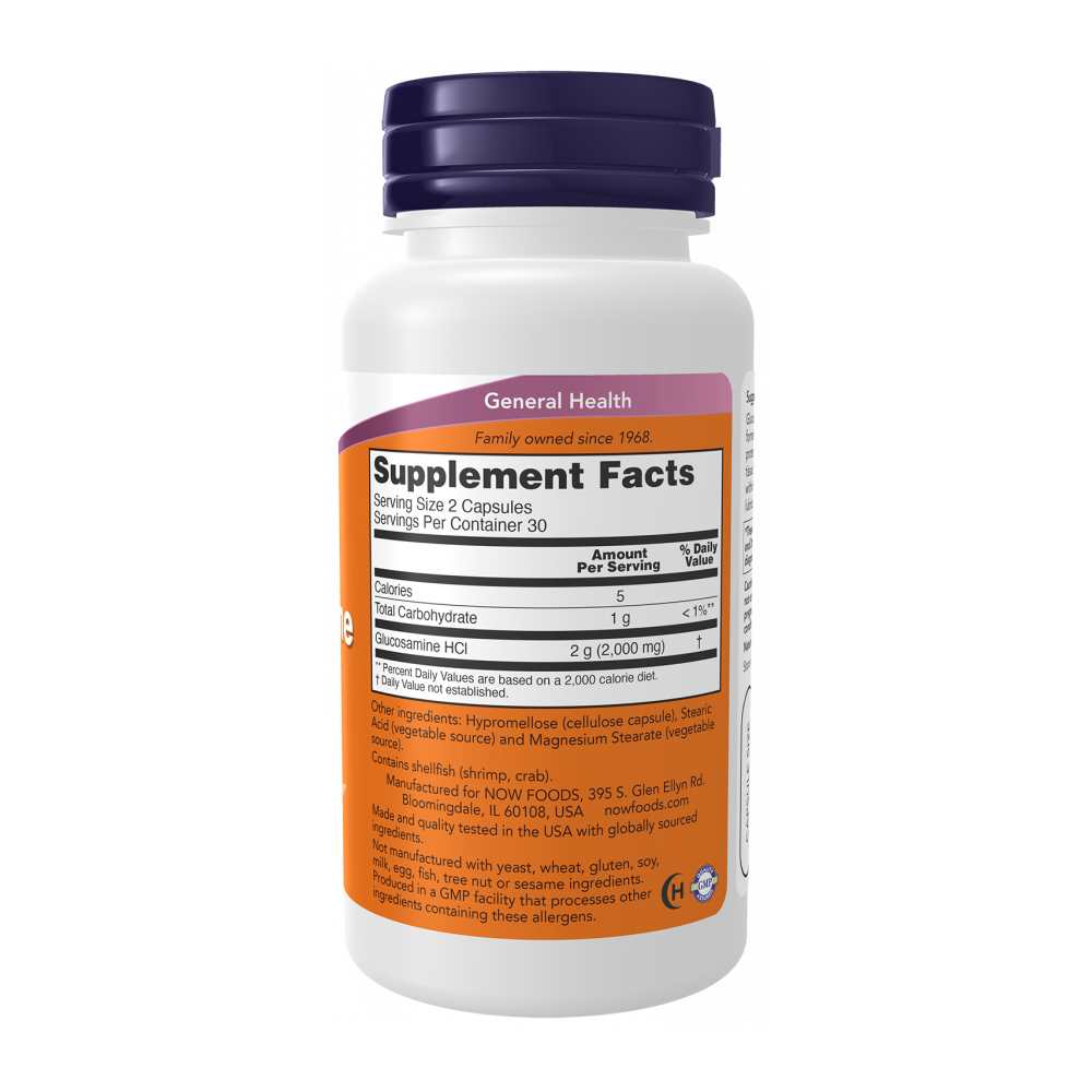 Now Foods Glucosamine 1000 Mg – Joint Health Support – 60 Capsules thumbnail 3