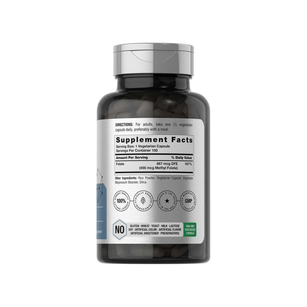 Horbäach Methyl Folate 400mcg | 150 Capsules thumbnail 2