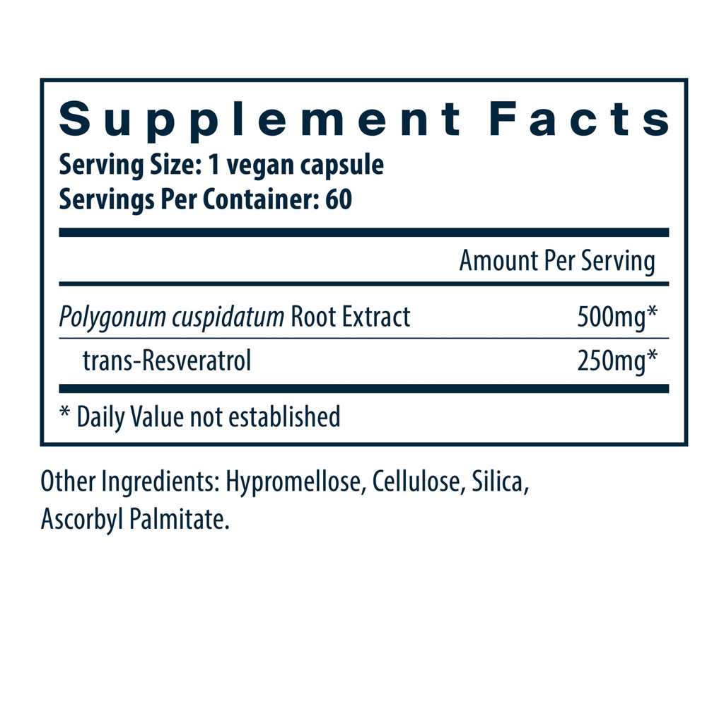 Vital Nutrients Resveratrol 60 Caps thumbnail 3