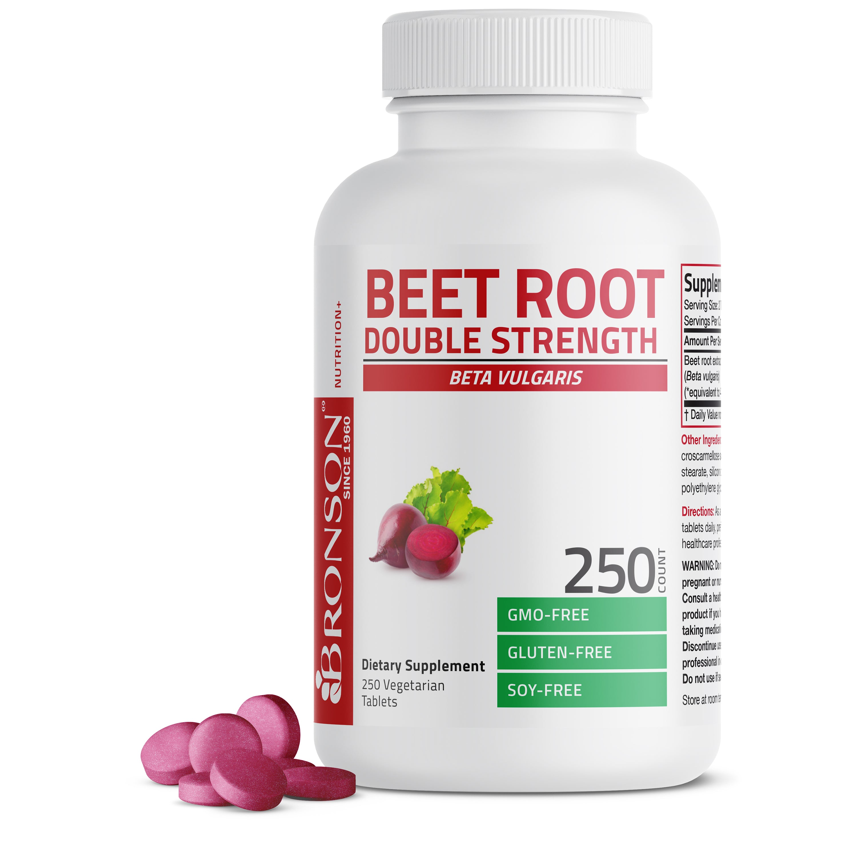 Bronson Vitamins Beet Root Double Strength 120 Tabs thumbnail 2