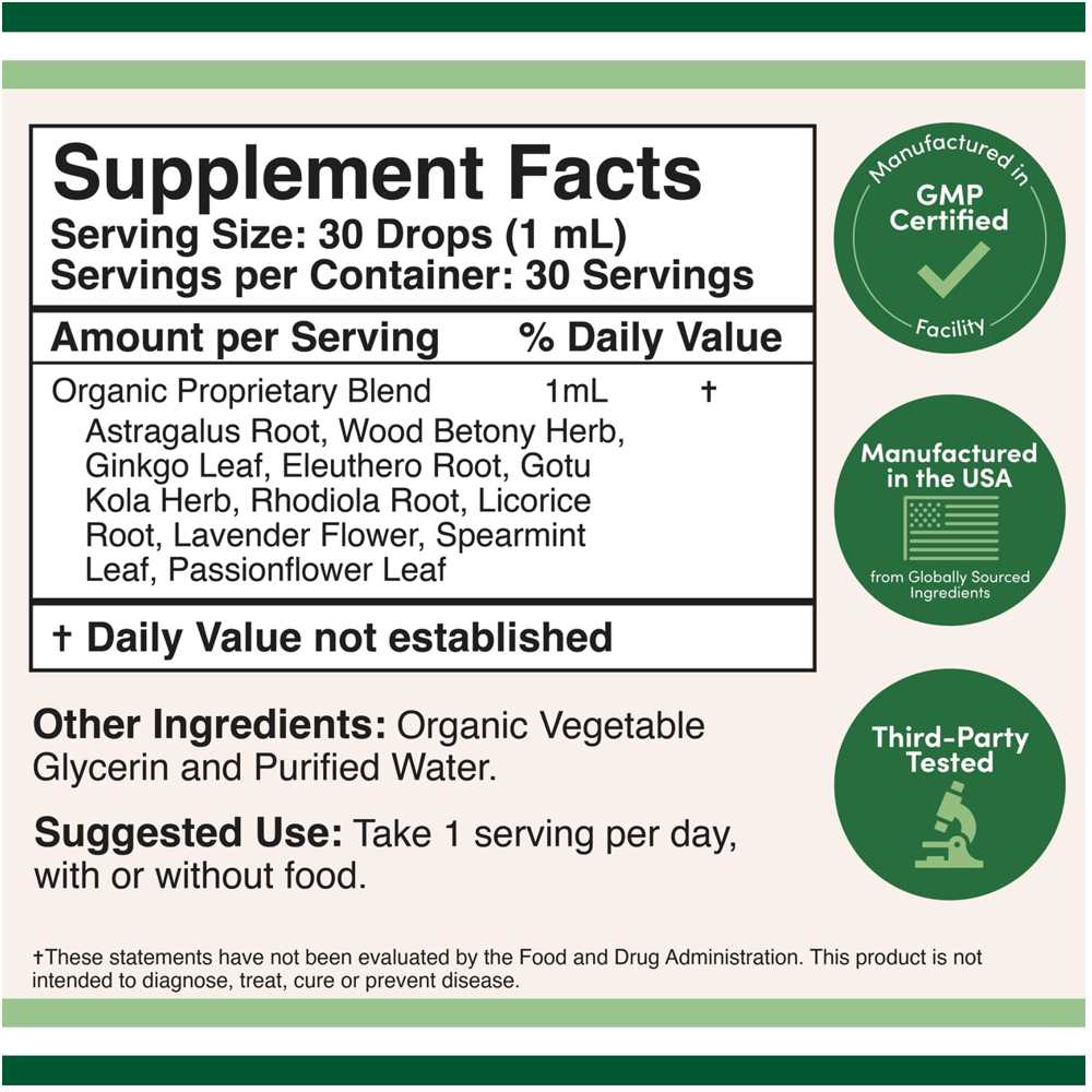 Double Wood Liquid Adrenal Support – Stress & Cortisol Balance Formula | 1 Fl Oz (30 M L) thumbnail 2