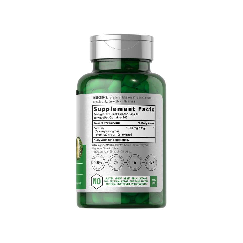 Horbäach Corn Silk Extract 1200mg | 200 Capsules thumbnail 2