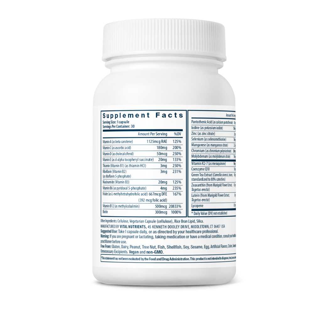 Vital Nutrients Once Daily Multivitamin 30 Caps thumbnail 3