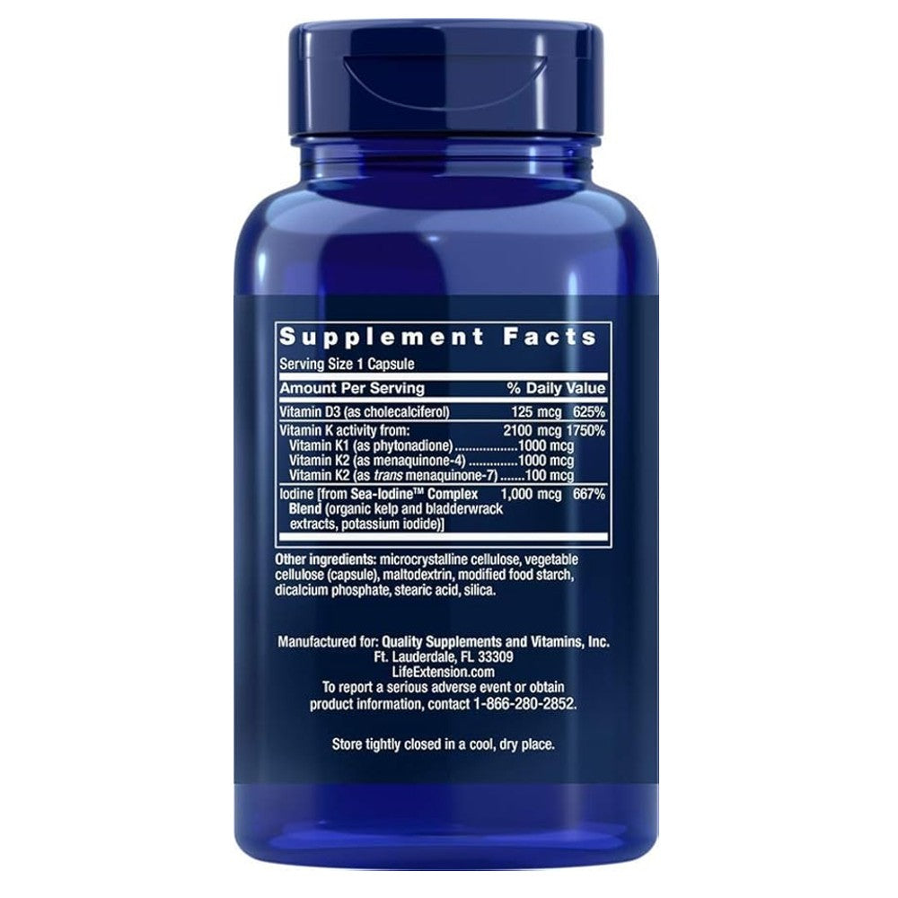 Life Extension Vitamin D and K with Sea-Iodine™ thumbnail 2